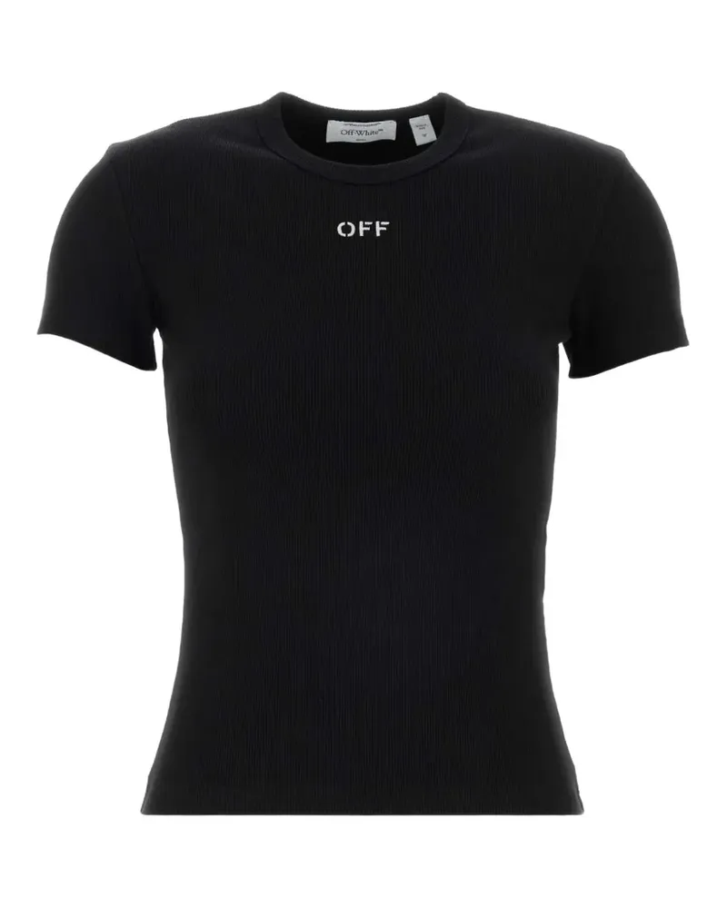 OFF-WHITE stretchy T-shirt - Schwarz Schwarz