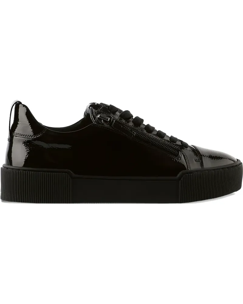 Högl Sneakers aus Lackleder - Schwarz Schwarz