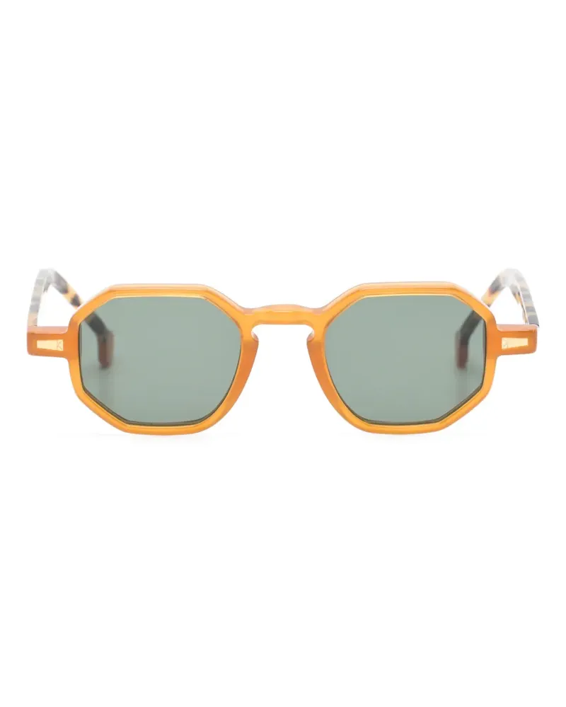 Kyme Rio geometric-frame sunglasses - Orange Orange