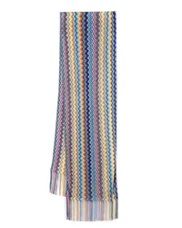 Missoni Schal mit Wellenmuster Blau