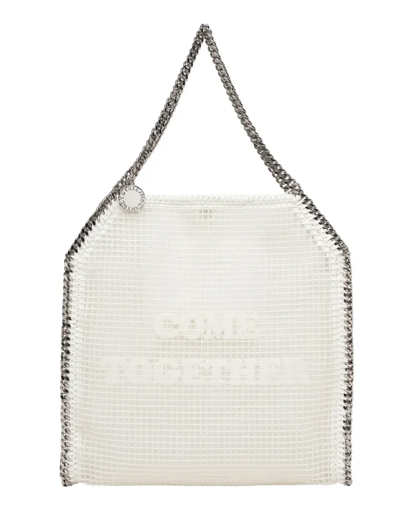 Stella McCartney Falabella slogan-print Cross body bag - Weiß Weiß