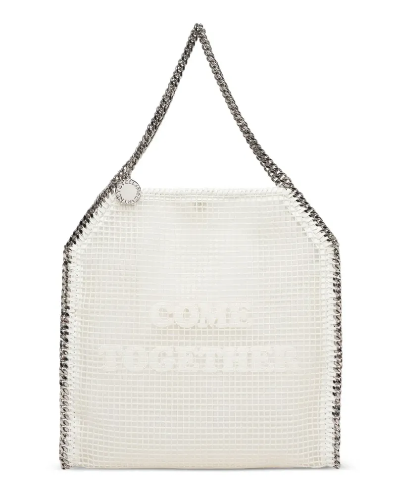 Stella McCartney Falabella slogan-print Cross body bag - Weiß Weiß