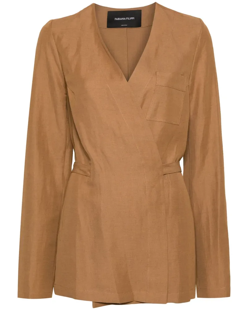 Fabiana Filippi Gewickelte Jacke - Braun Braun