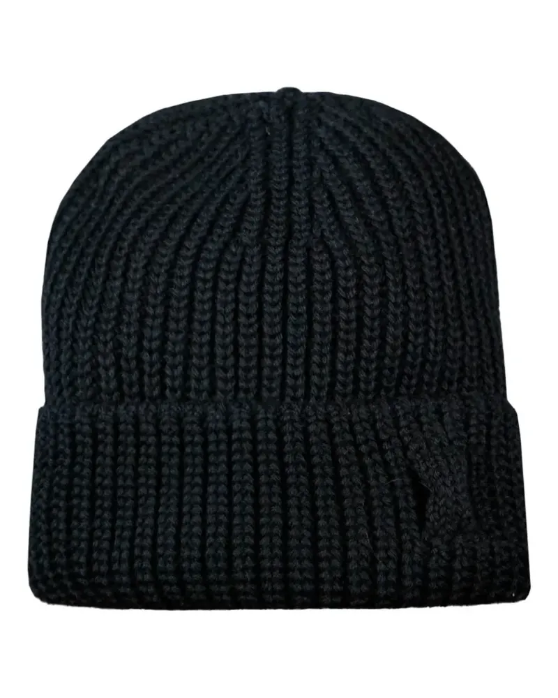 Hannes Roether ribbed beanie hat - Schwarz Schwarz