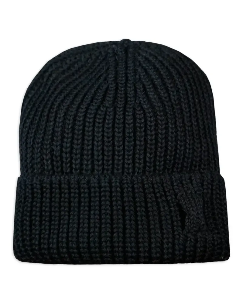 Hannes Roether ribbed beanie hat - Schwarz Schwarz