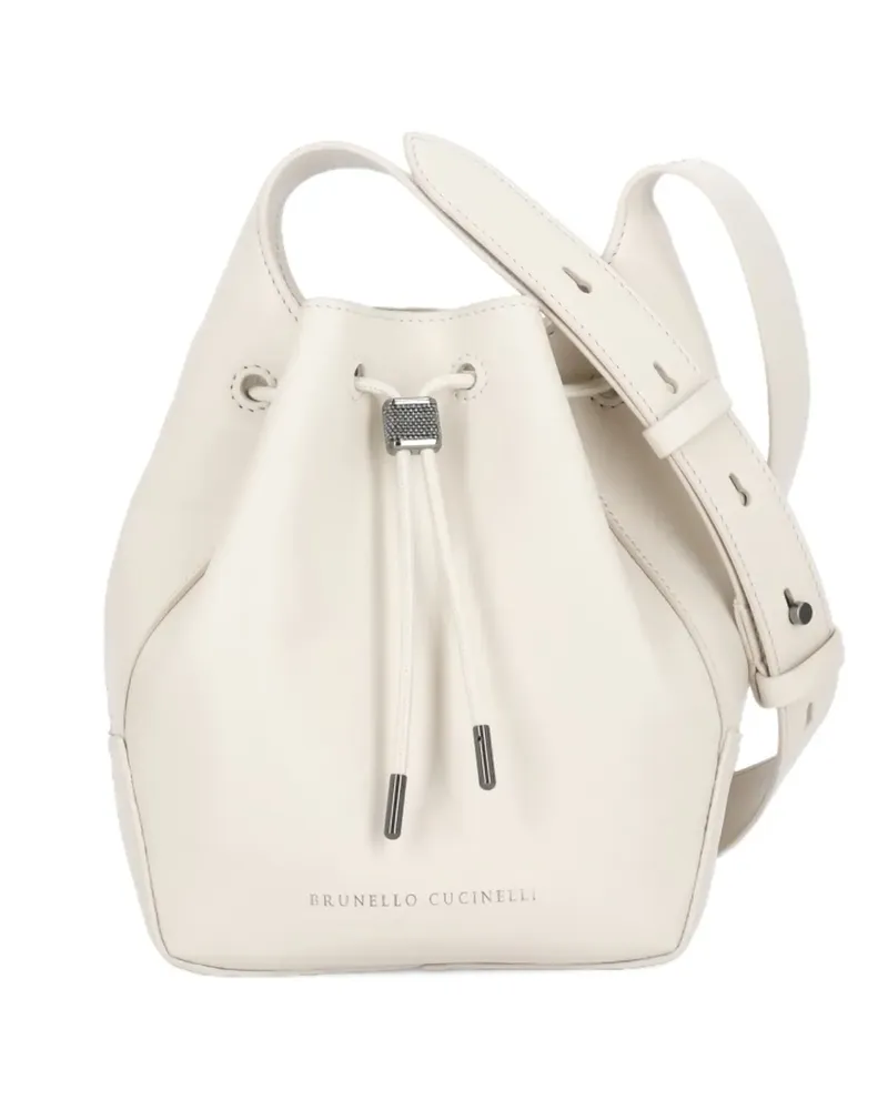 Brunello Cucinelli Mellow Beuteltasche mit Kordelzug - Nude Nude