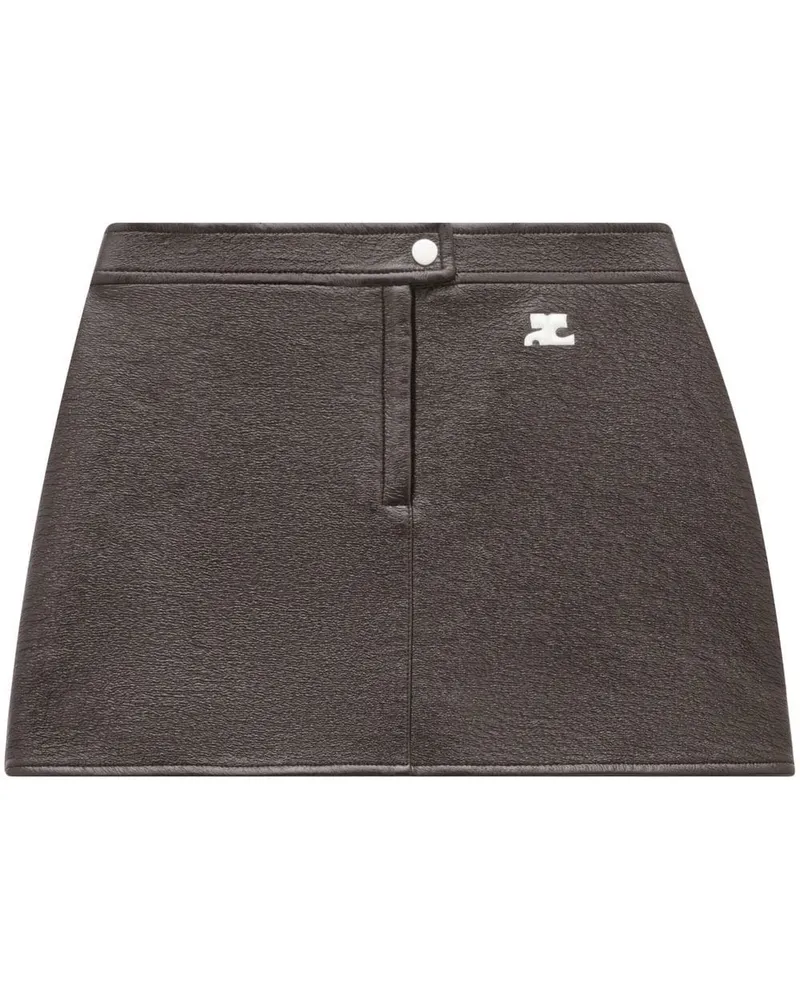 Courrèges Minirock in A-Linie - Braun Braun