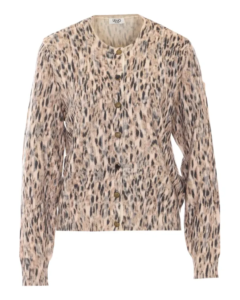 Liu Jo graphic-print cardigan - Nude Nude