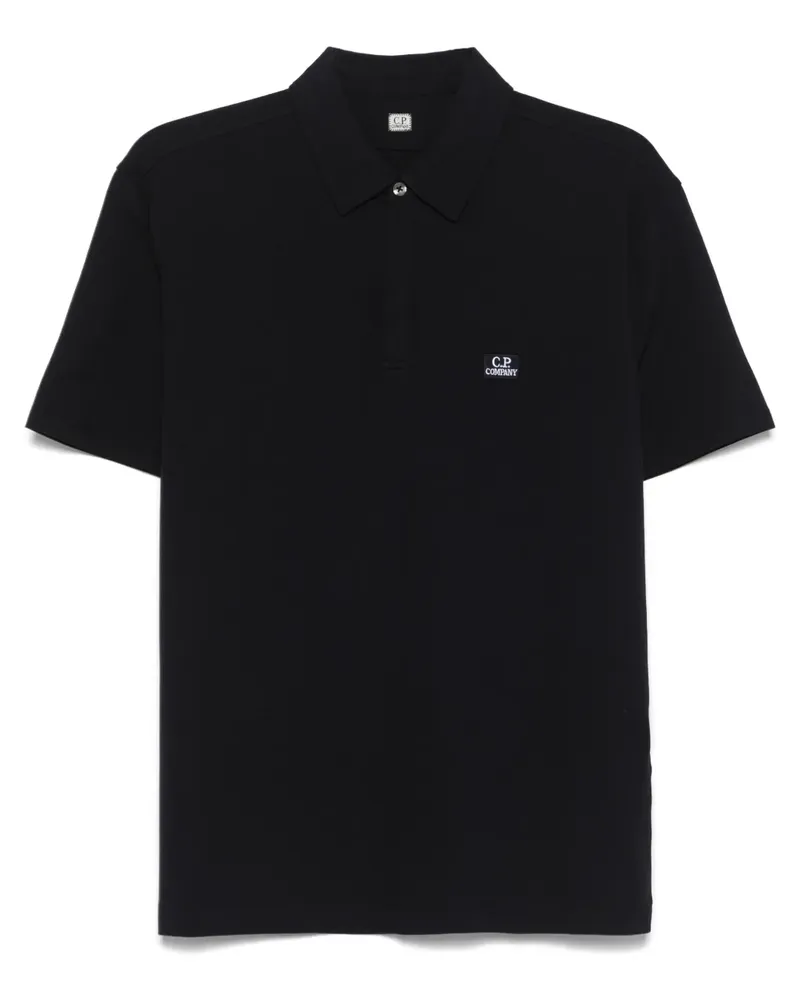 C.P. Company Poloshirt mit Logo-Patch Blau