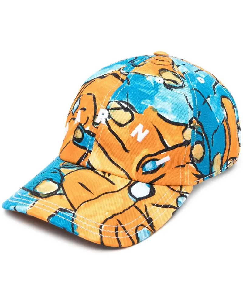 Marni Baseballkappe mit Logo-Stickerei - Orange Orange