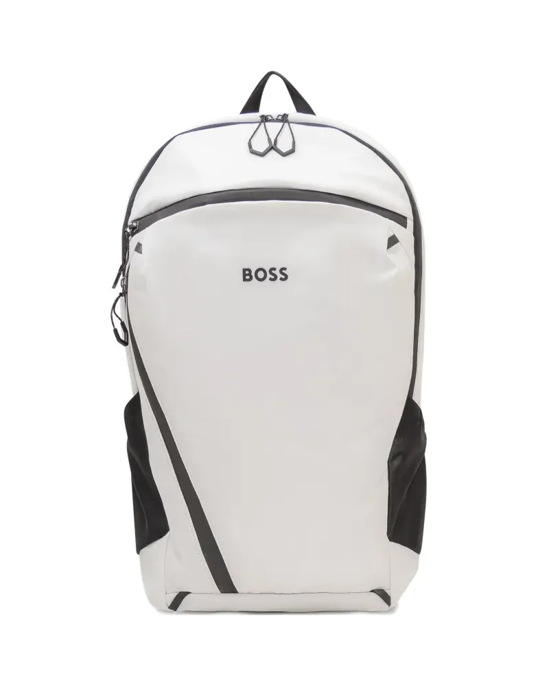 HUGO BOSS logo- print backpack - Weiß Weiß