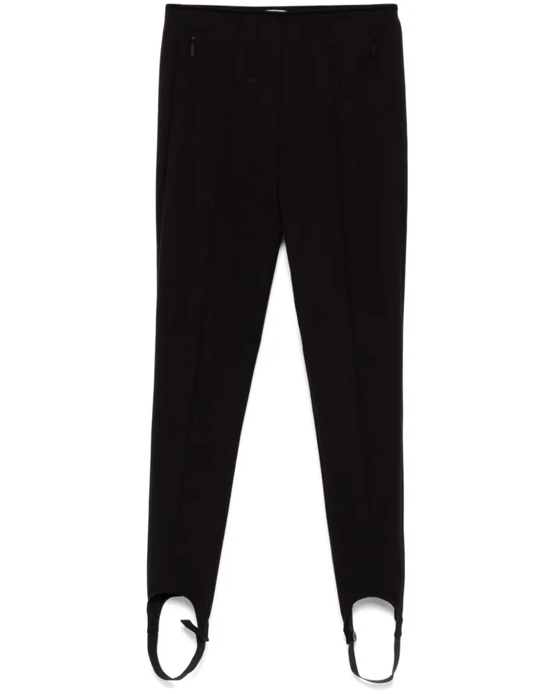 tibi Compact Ultra Stretch Knit Leggings mit Steg - Schwarz Schwarz