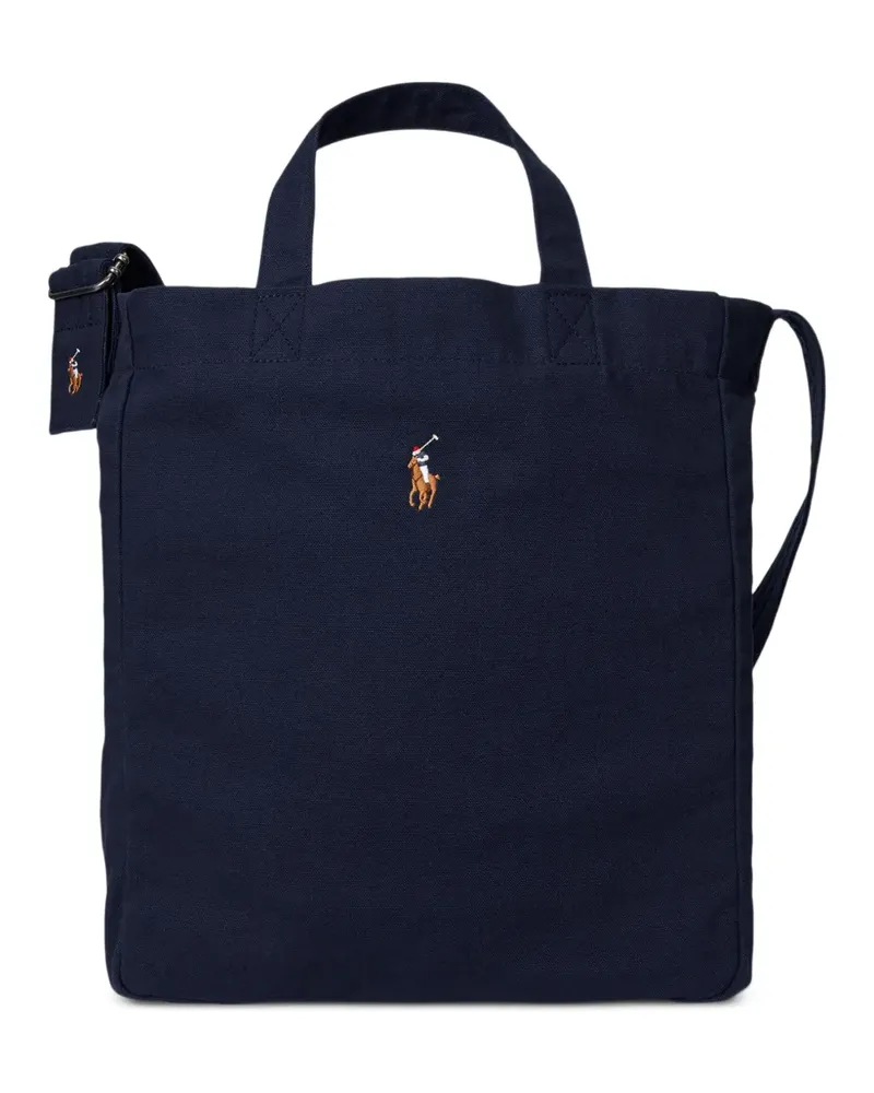 Ralph Lauren logo-embroidered tote bag - Blau Blau