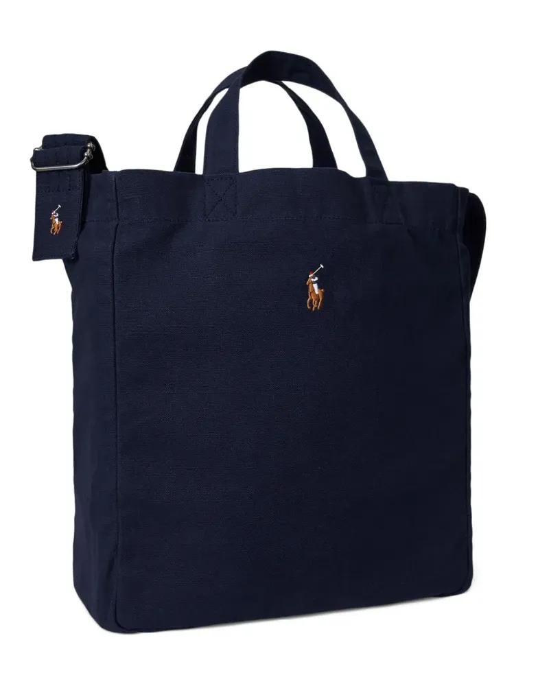 Ralph Lauren logo-embroidered tote bag - Blau Blau