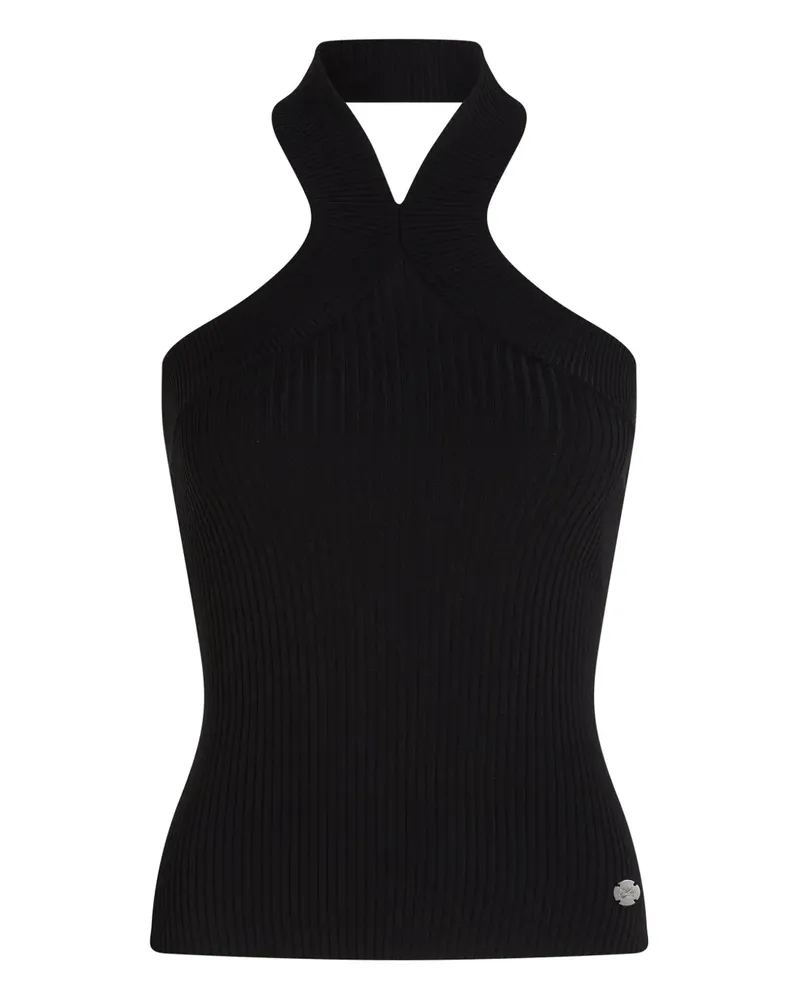 Karl Lagerfeld Geripptes Top - Schwarz Schwarz