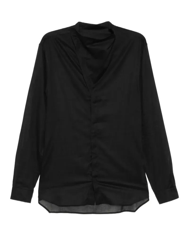 Rick Owens high neck island shirt - Schwarz Schwarz