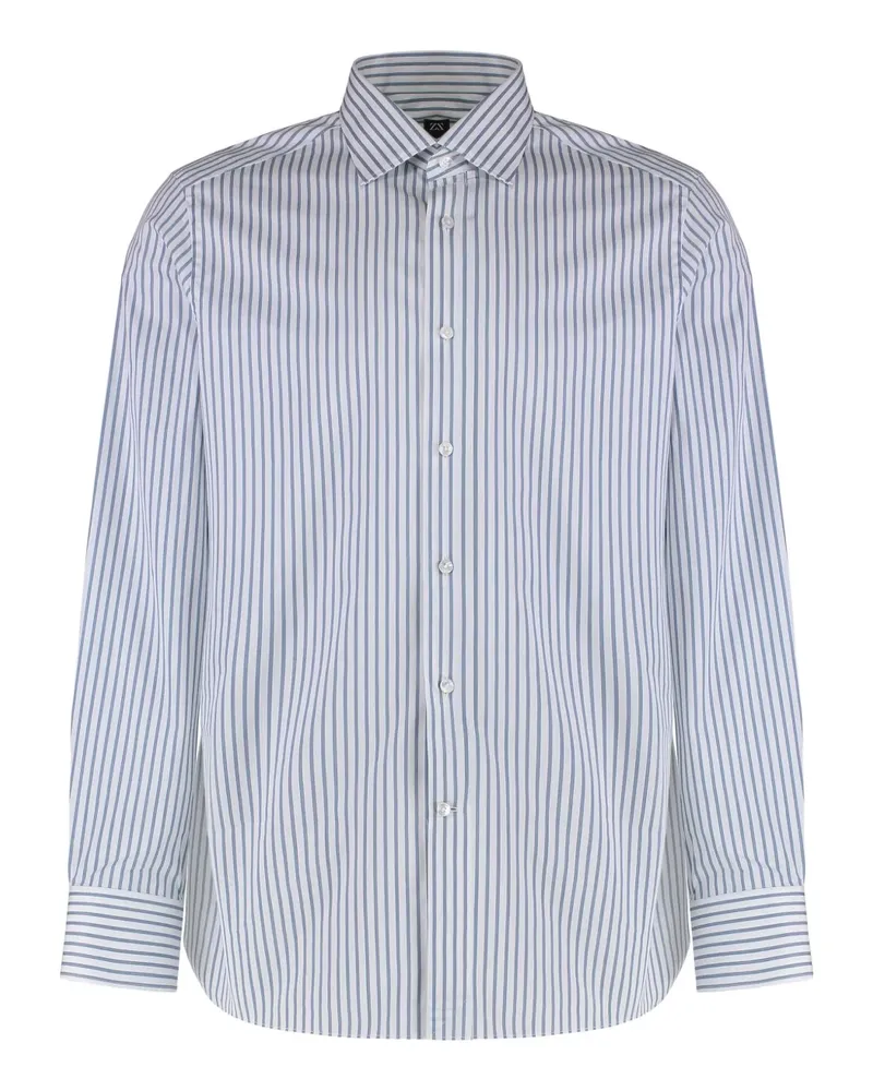 Ermenegildo Zegna Gestreiftes Hemd - Blau Blau