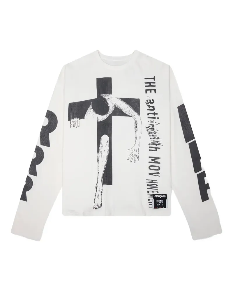 RRR123 Pop Out T-Shirt mit grafischem Print - Weiß Weiß