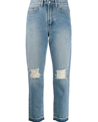 Zadig & Voltaire Gerade Distressed-Jeans Blau