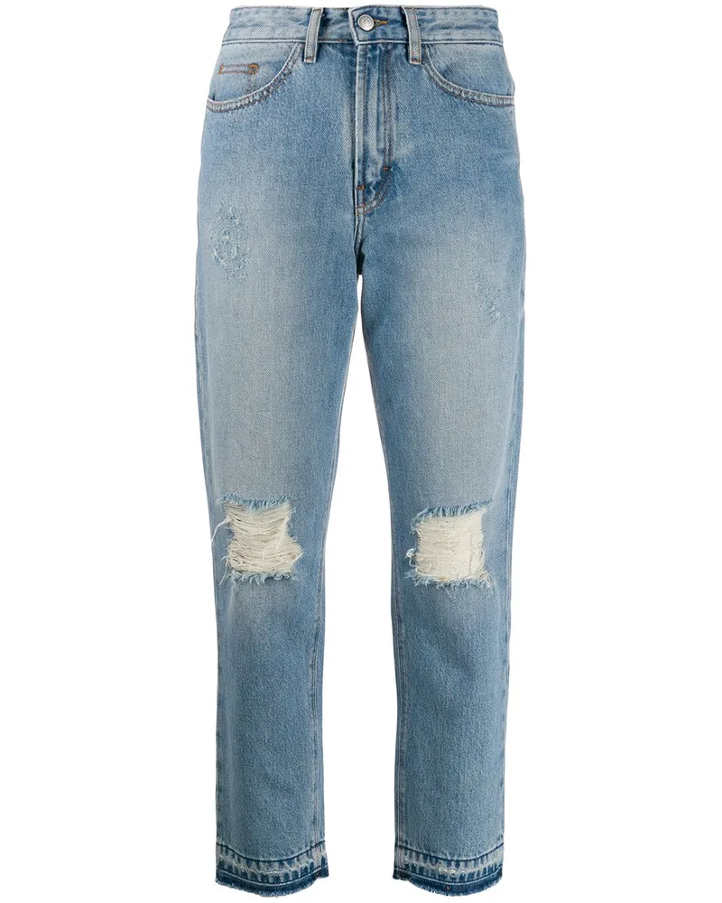 Zadig & Voltaire Gerade Distressed-Jeans - Blau Blau