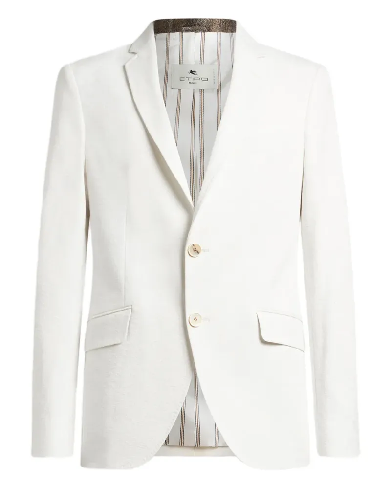Etro single-breasted blazer - Weiß Weiß