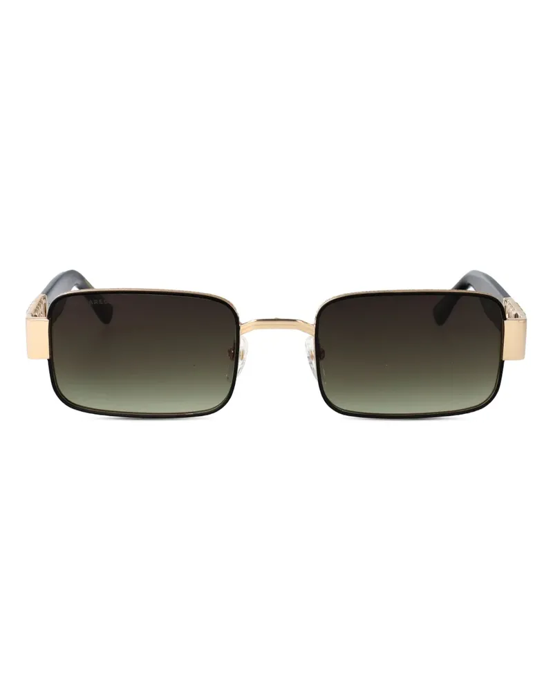 Dsquared2 Eckige D2 0156 Sonnenbrille mit Logo-Schild - Schwarz Schwarz