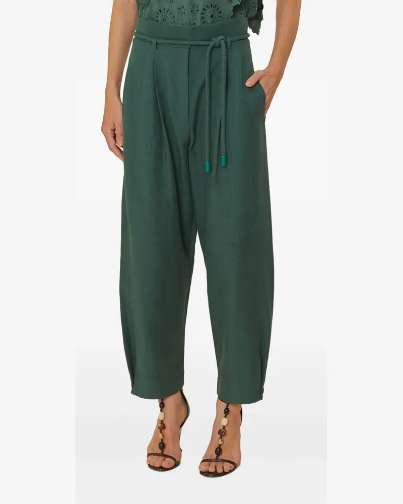 FARM Rio Bundfaltenhose mit Kordelzug - Grün Grün