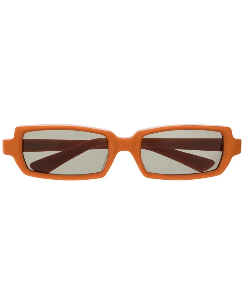 Undercover Sonnenbrille mit eckigem Gestell - Orange Orange