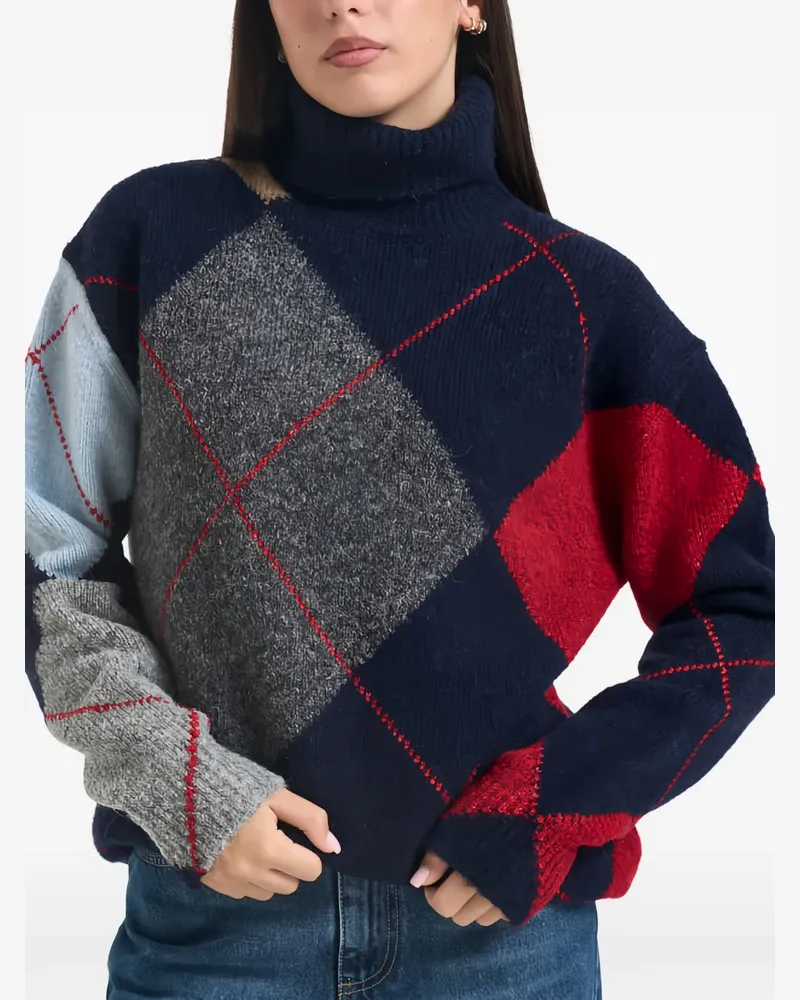 Semicouture Pullover mit Argyle-Muster - Blau Blau