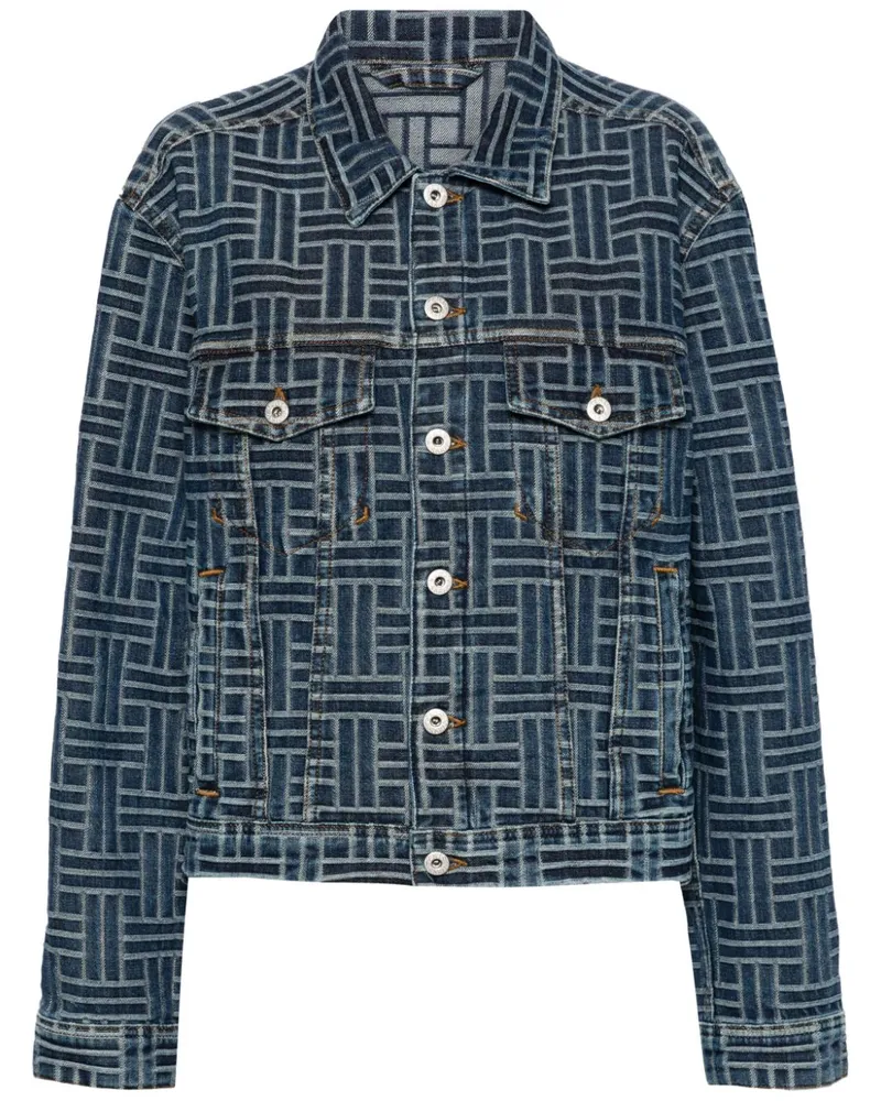 Kenzo Weave Jeansjacke Blau