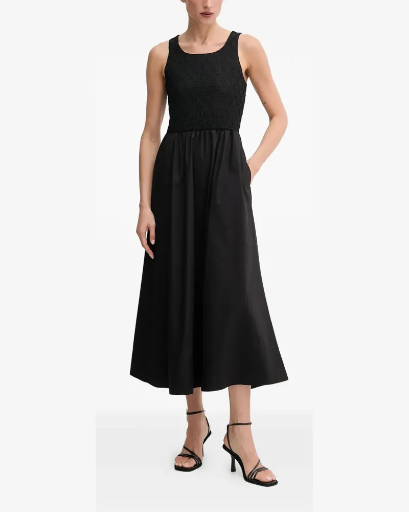 Bardot Brony floral-pattern-detail midi dress - Schwarz Schwarz