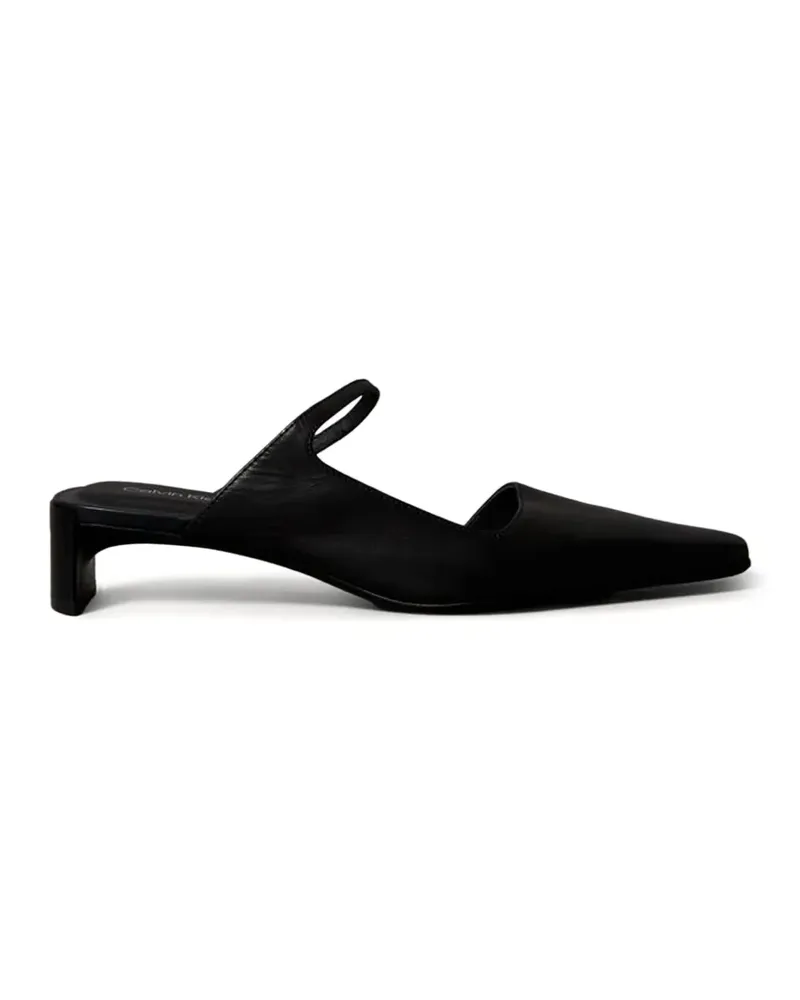 Calvin Klein leather square-toe mules - Schwarz Schwarz