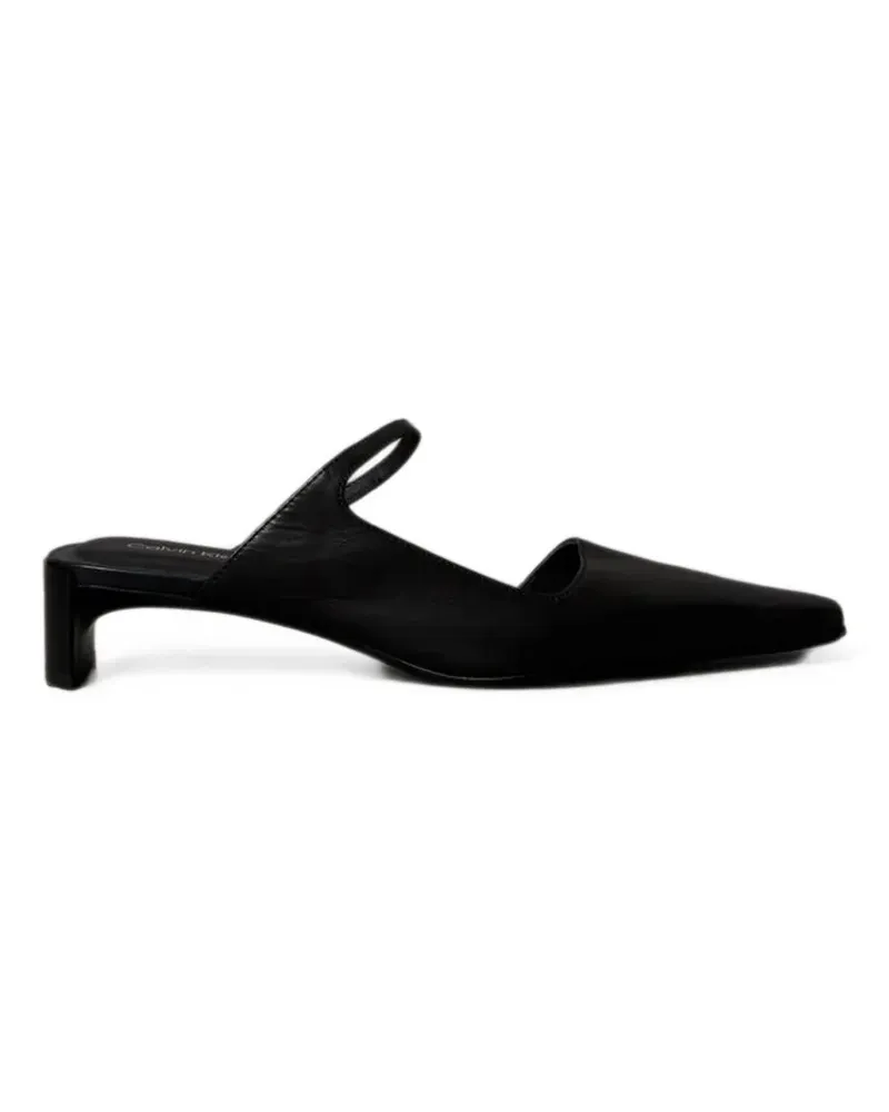 Calvin Klein leather square-toe mules - Schwarz Schwarz