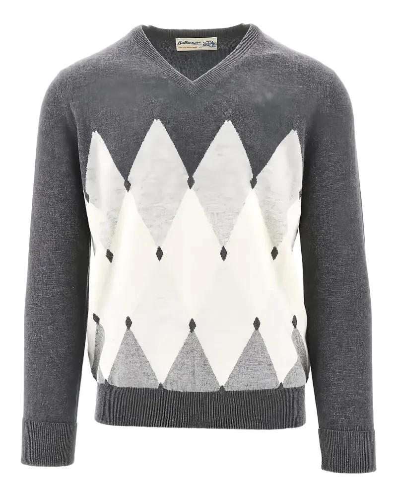 Ballantyne Pullover mit Argyle-Muster - Grau Grau