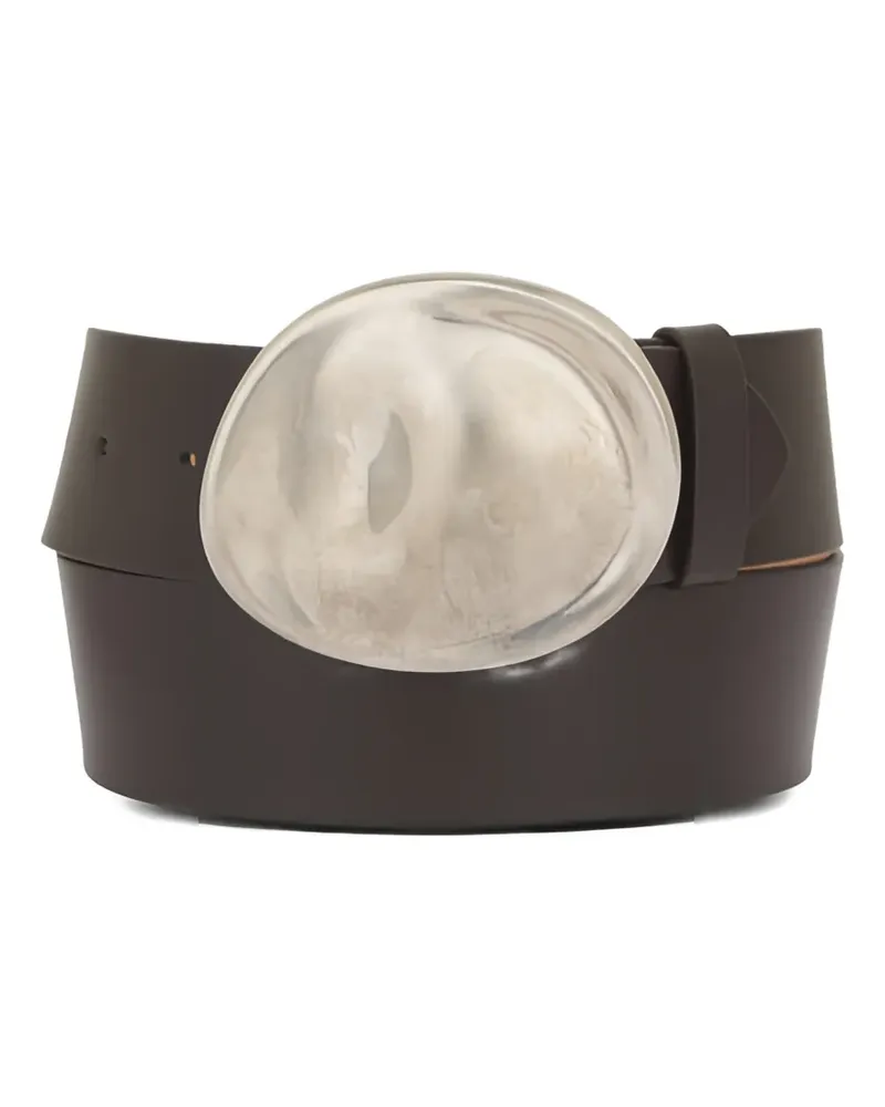 KHAITE Keefe Gürtel mit silberfarbener Schnalle - Braun Braun