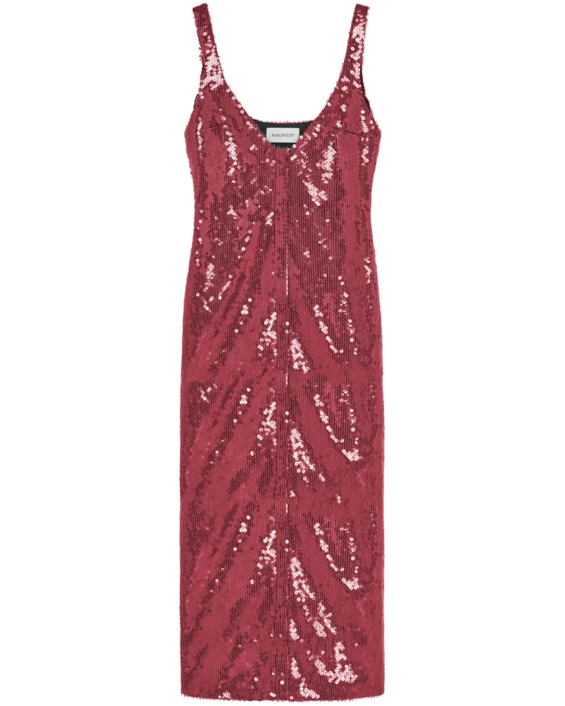 16ARLINGTON Kal Pailletten-Midikleid - Rot Rot