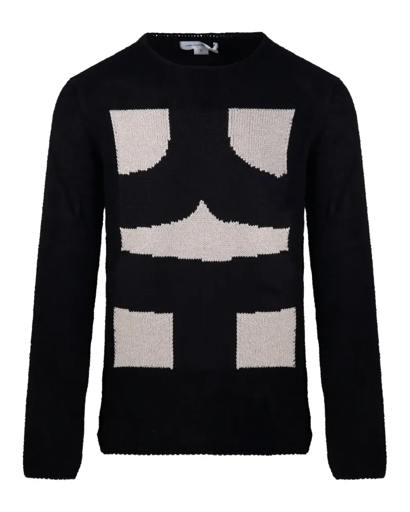 Comme des Garçons Klassischer Intarsien-Pullover - Schwarz Schwarz
