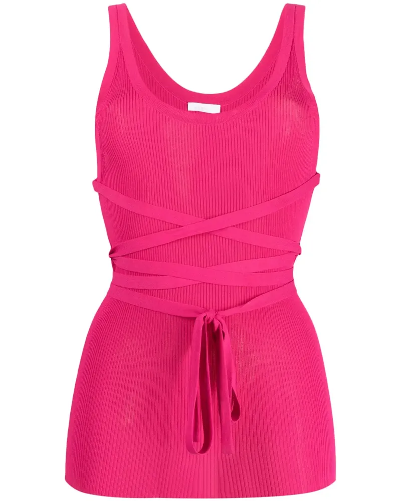 P.A.R.O.S.H. P.A.R.O H. Geripptes Oberteil - Rosa Rosa