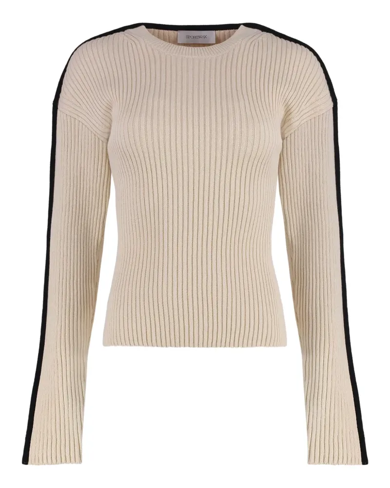 SPORTMAX Gerippter Pullover - Nude Nude