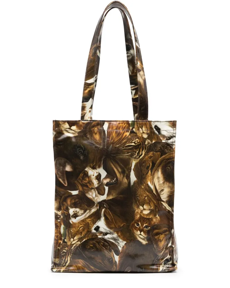 Acne Studios x Per B Sundberg Shopper mit Animal-Print - Braun Braun