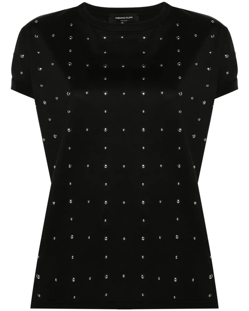 Fabiana Filippi T-Shirt mit Logo - Schwarz Schwarz