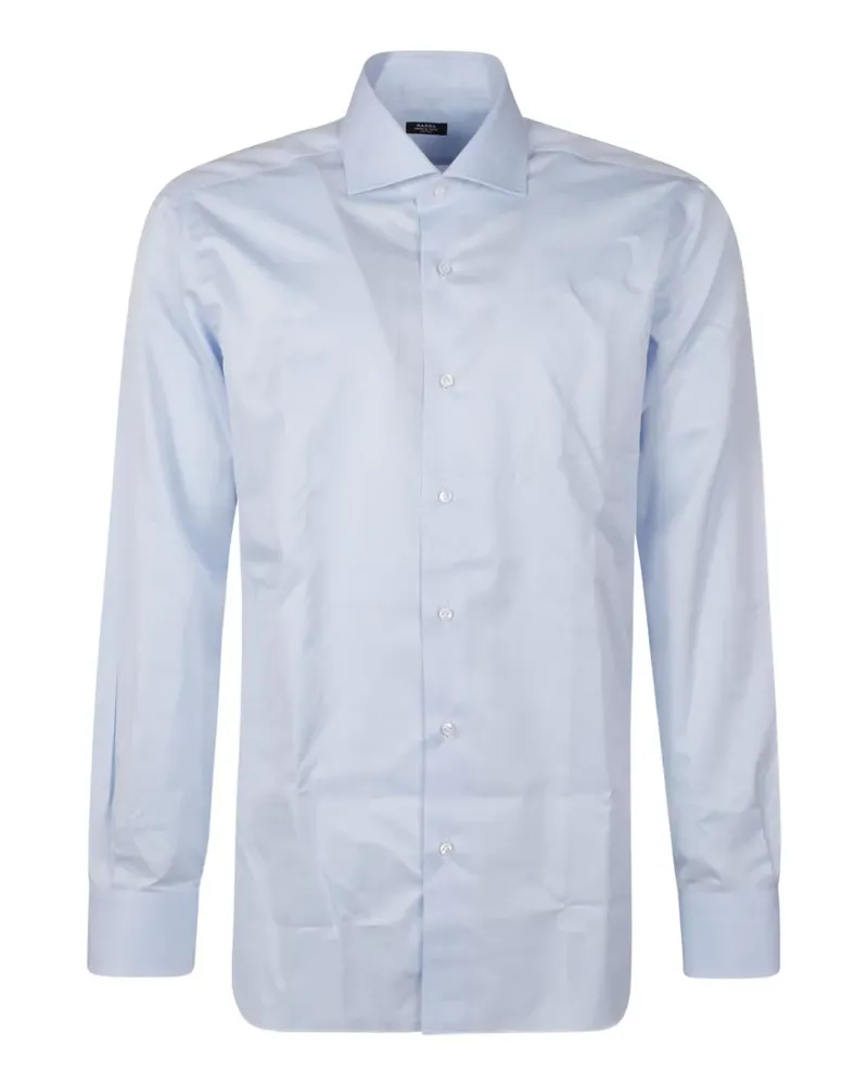 BARBA Hemd mit Eton-Kragen - Blau Blau