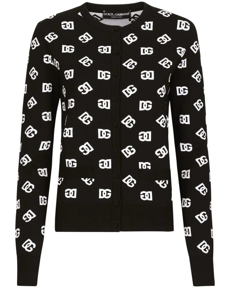 Dolce & Gabbana Cardigan mit DG-Logo - Schwarz Schwarz