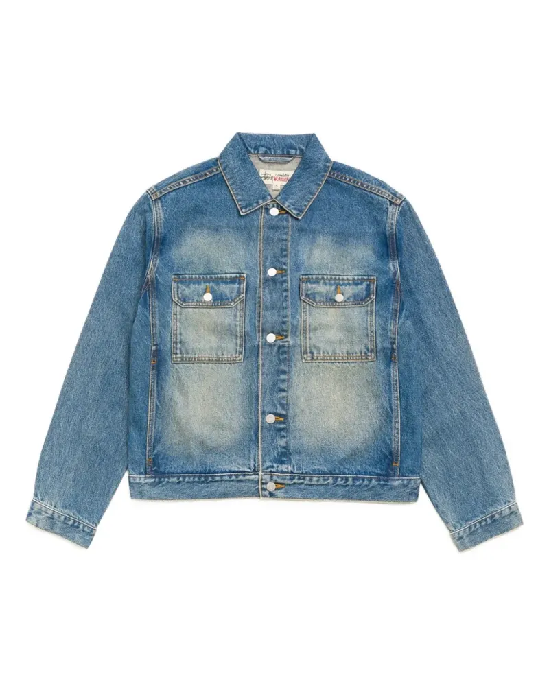 Stüssy chest-pocket denim jacket - Blau Blau