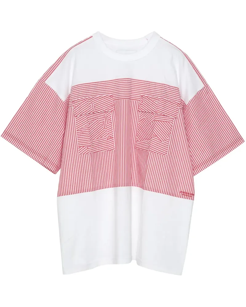 Yoshio Kubo Stripe Patch T-Shirt - Rot Rot