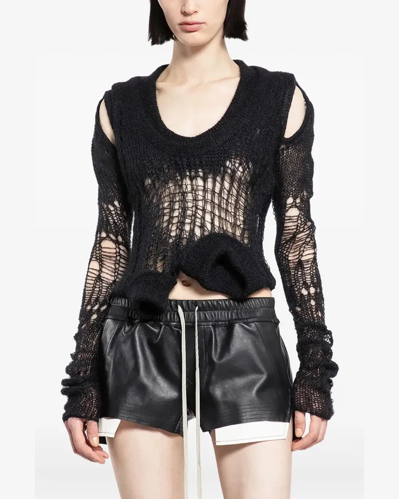 Rick Owens Pullover aus Mesh - Schwarz Schwarz