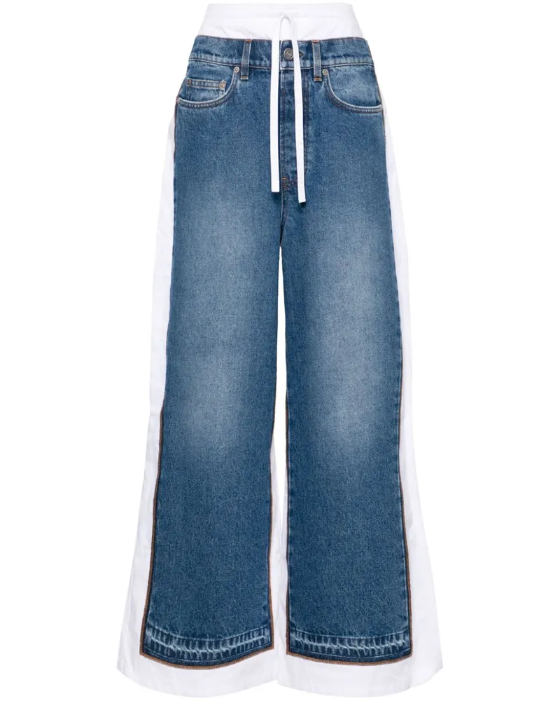 Jean Paul Gaultier Hose mit Trompe-l'oeil-Effekt - Blau Blau