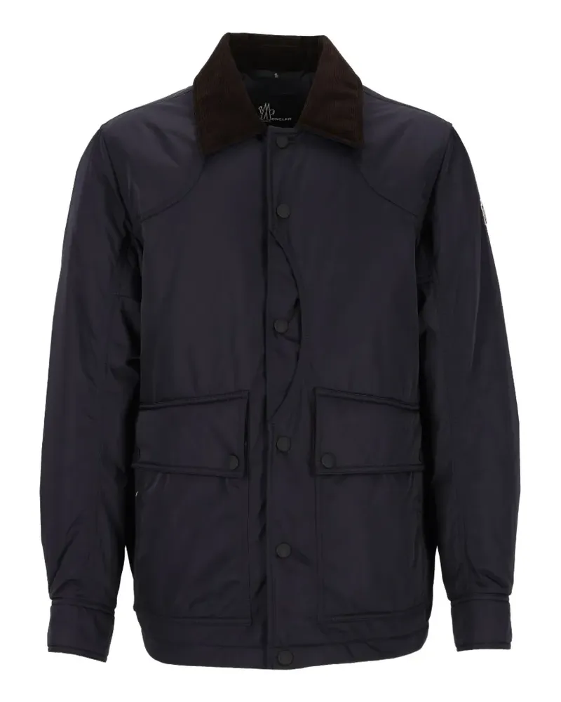 Moncler Louron corduroy-collar jacket - Blau Blau