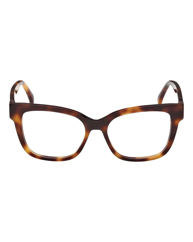 Max Mara Eckige Brille in Schildpattoptik - Braun Braun