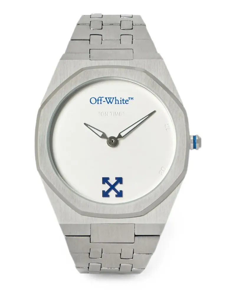 OFF-WHITE On Time Armbanduhr 39mm - Weiß Weiß